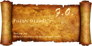 Fuith Olivér névjegykártya
